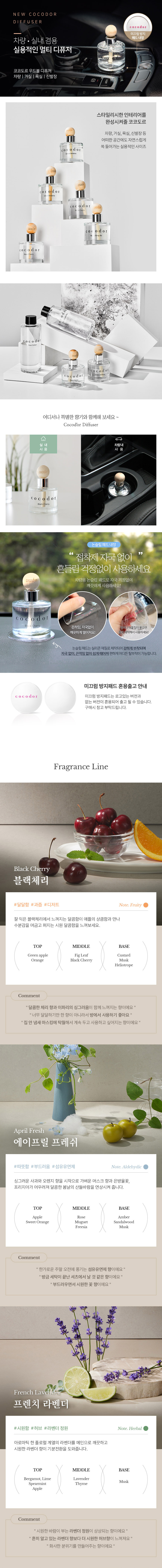 코코도르 차량용 우드볼 디퓨저 50ml(에이프릴프레쉬)
