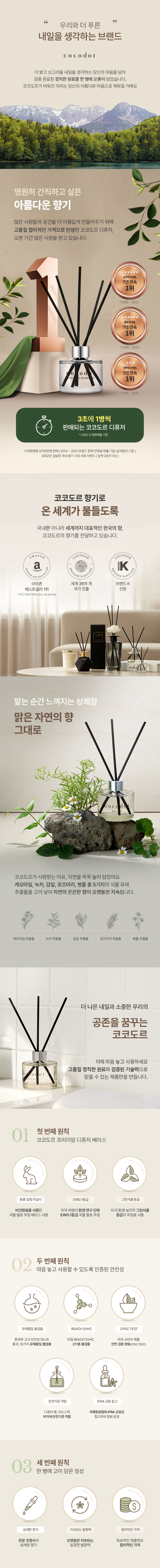 코코도르 차량용 우드볼 디퓨저 50ml(프렌치라벤더)