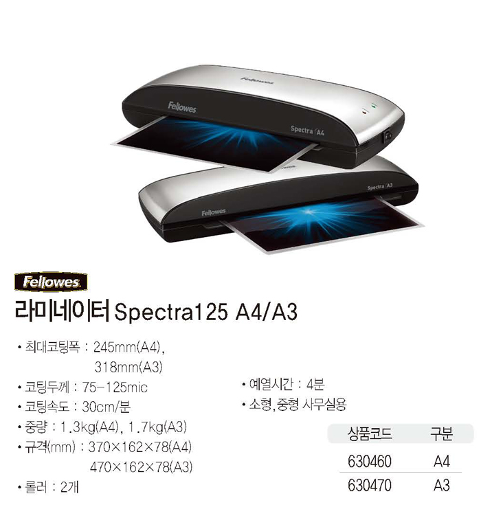 코팅기(50085/Spectra125 A3/펠로우즈)