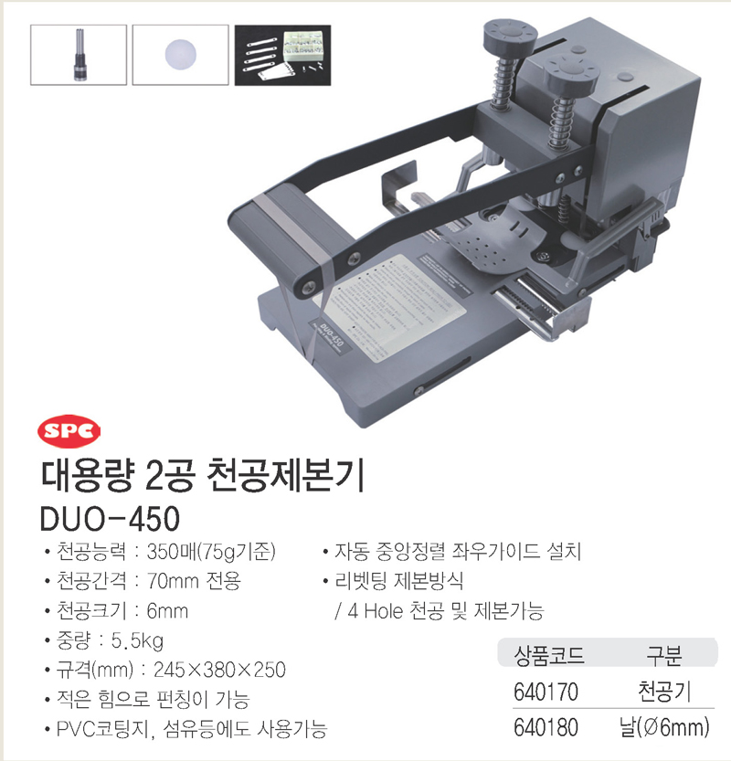 천공기 날(DUO-450)
