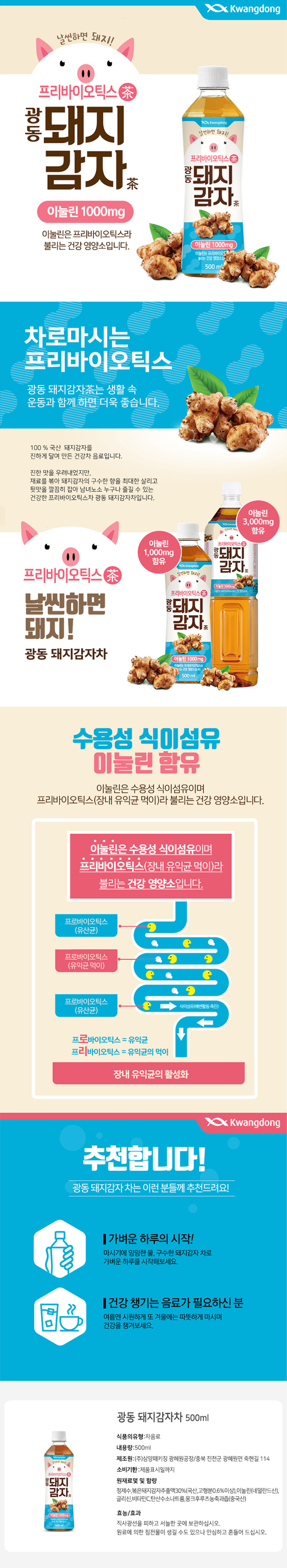 광동제약 돼지감자차 500mlX24개입