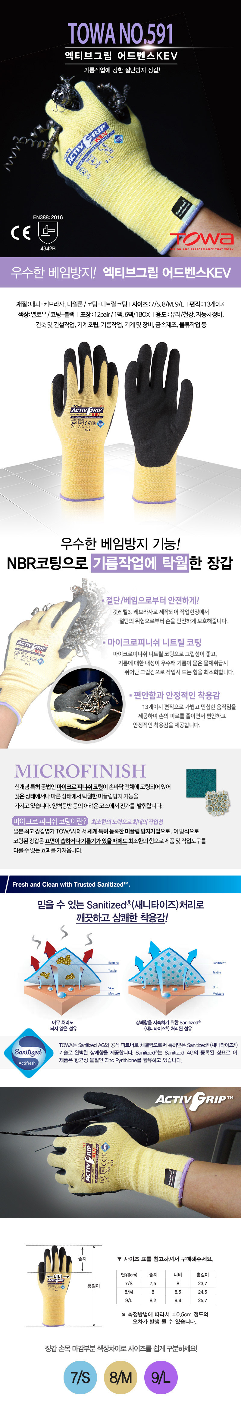 토와어드벤스케브라#591 케블라사,컷3 베임방지