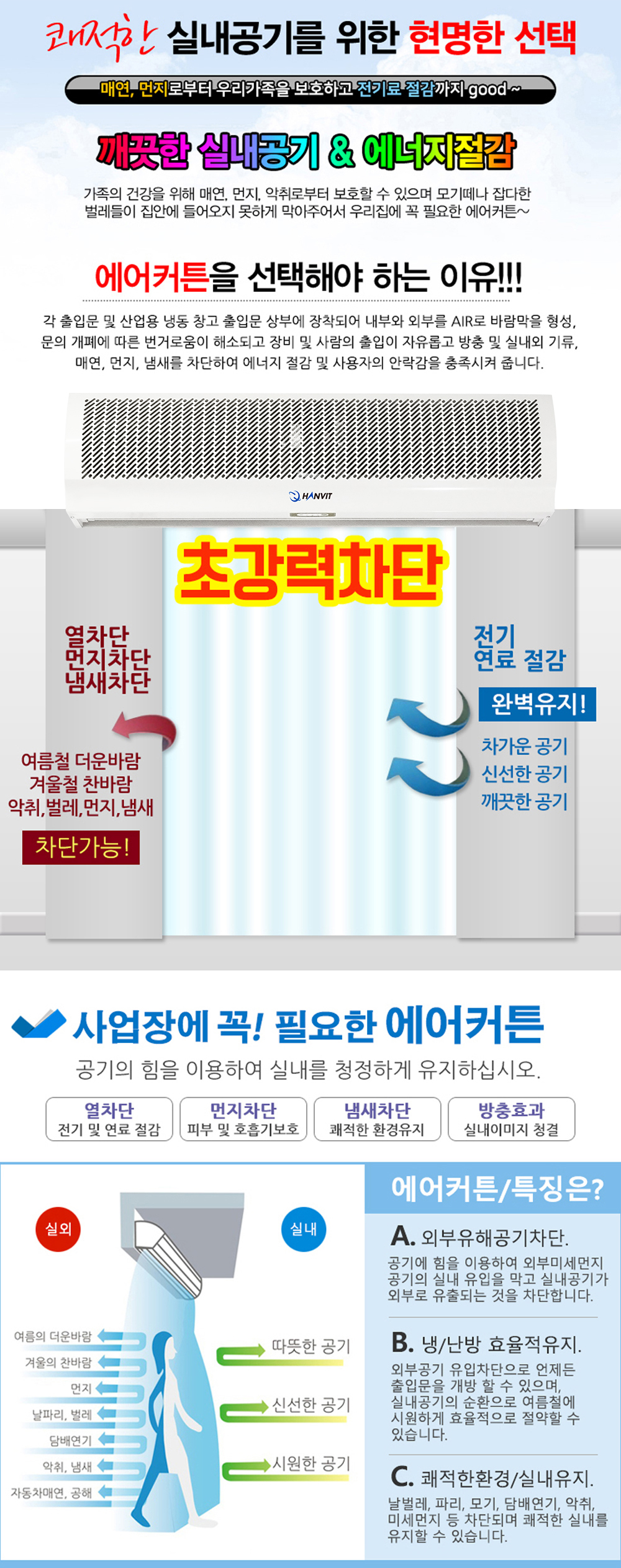 공기정화 에어커튼HV-900AR