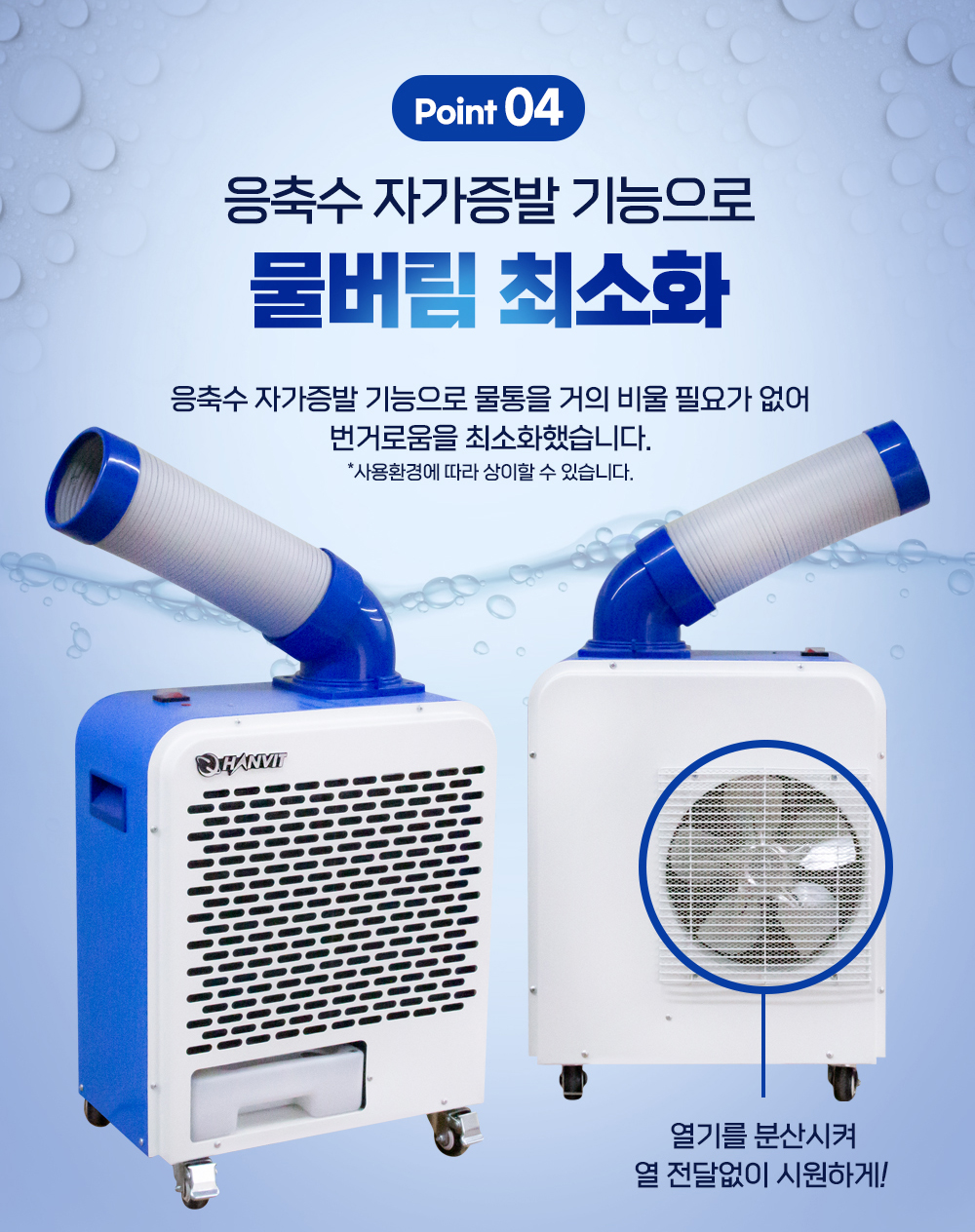 이동식 에어컨 실속형 1구실외기 없이 자유로운 이동(6평형)HV-M301캠핑/업소/매장
