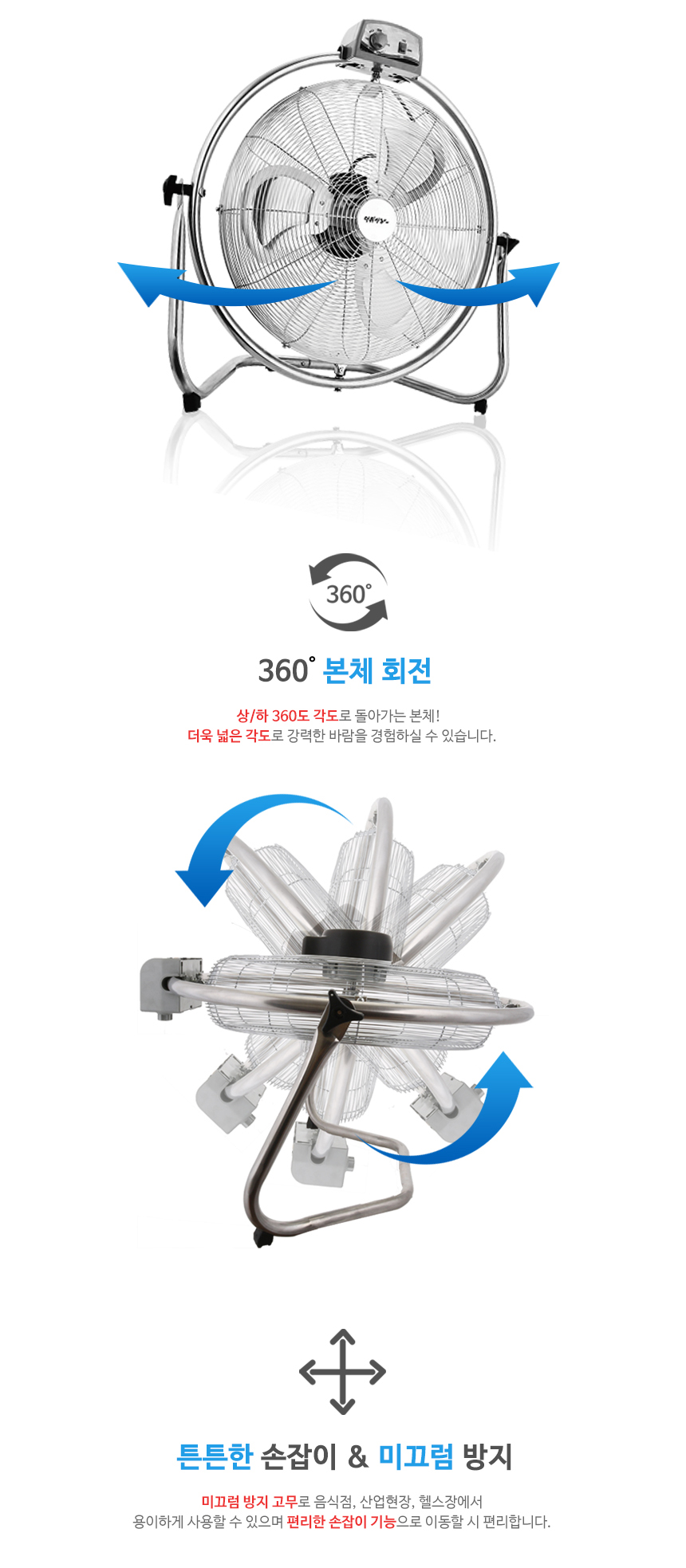 공업용 지구본 데스크 팬20