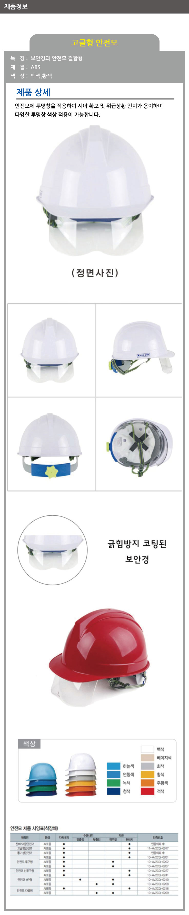 안전모K(고글형)