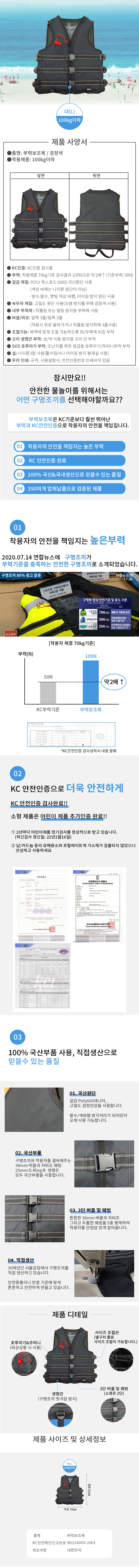 구명조끼(일반) 블랙