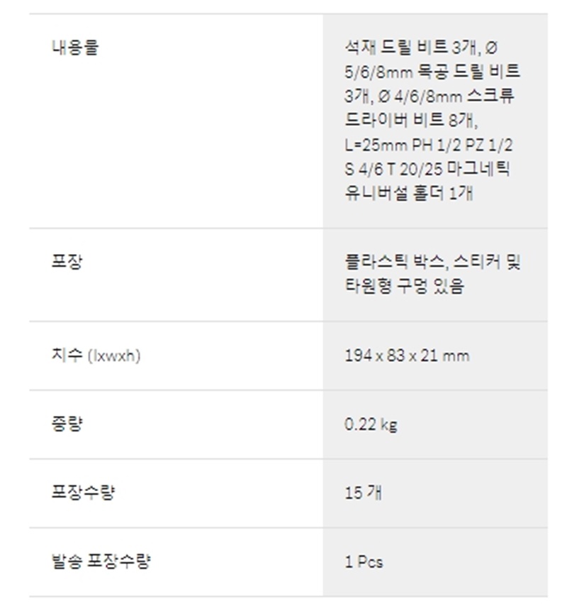 보쉬 다목적 드릴비트 세트Promo-Xline15pcs.